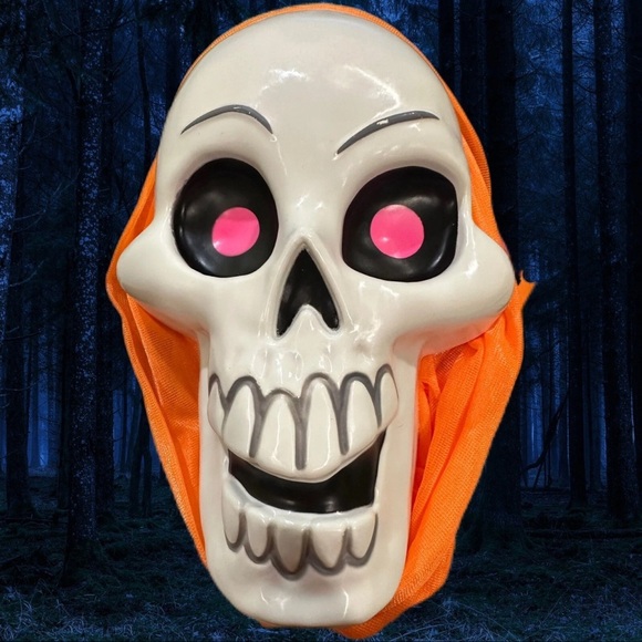 Spooky Orange Skeleton decoration. A pair of 2 - Picture 2 of 9